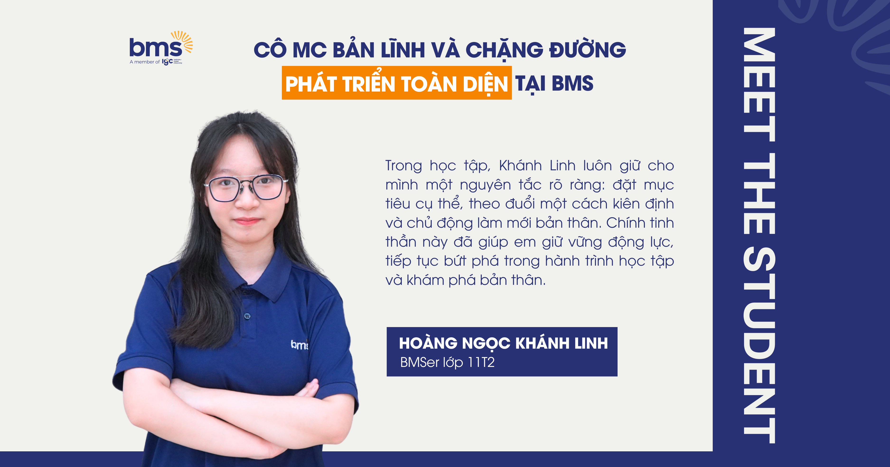 Hoàng Ngọc Khánh Linh – “Cô MC” bản lĩnh và chặng đường phát triển toàn diện tại BMS