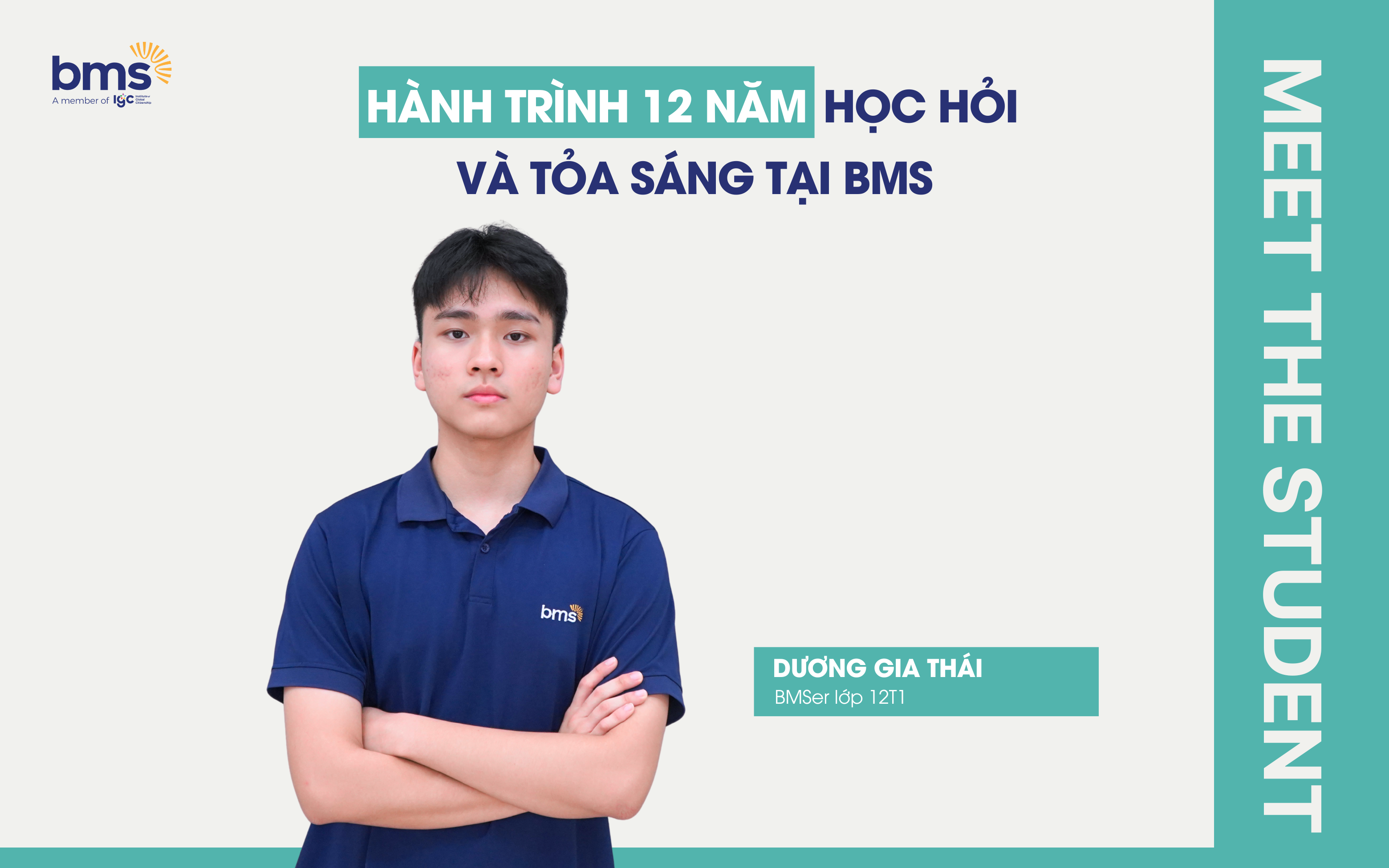 Gặp gỡ Dương Gia Thái - Câu chuyện về hành trình 12 năm học hỏi và tỏa sáng tại BMS