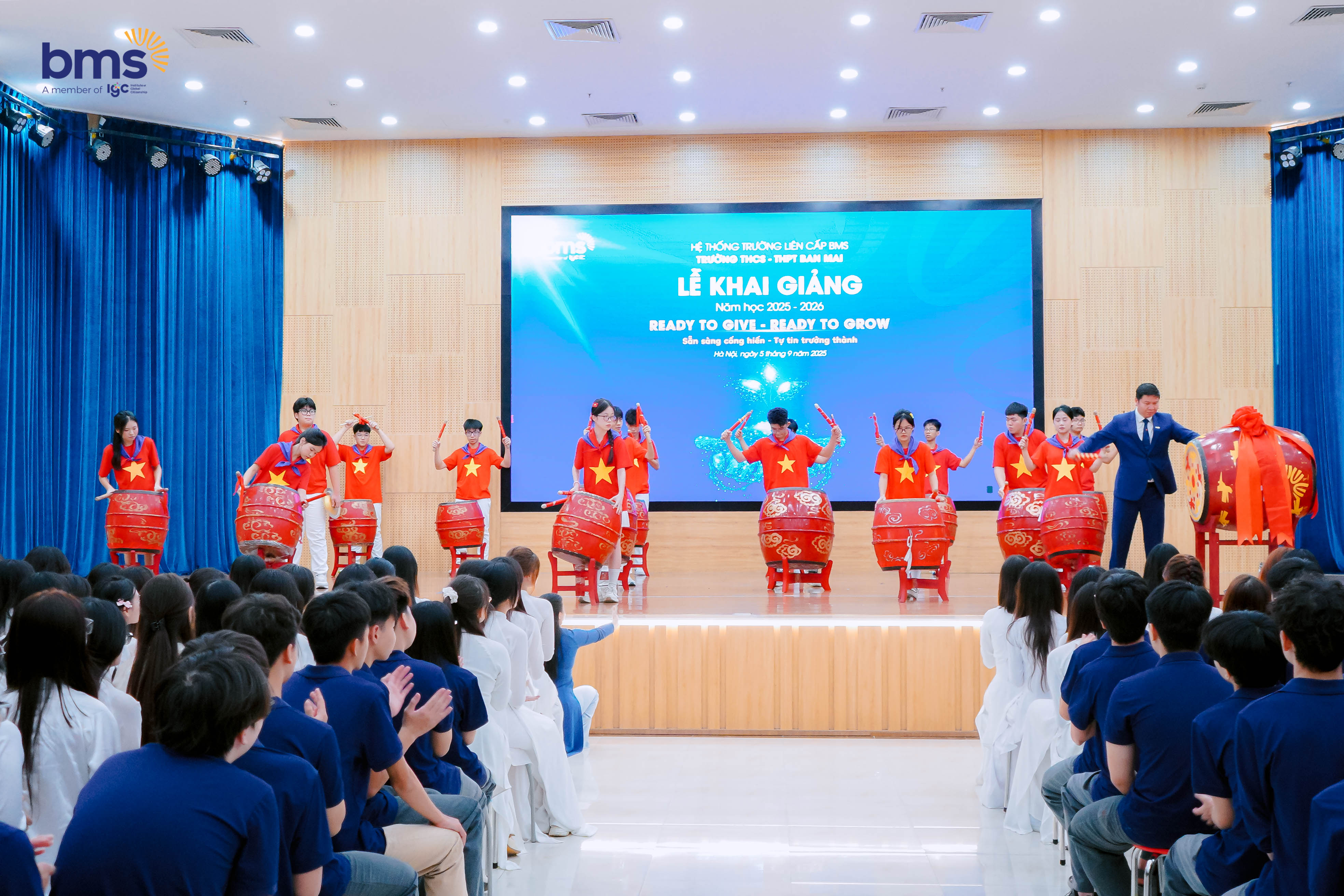 Không khí hân hoan trong Lễ Khai giảng tại BMS Hà Nội: Trường THCS - THPT Ban Mai | Ready to Give – Ready to Grow